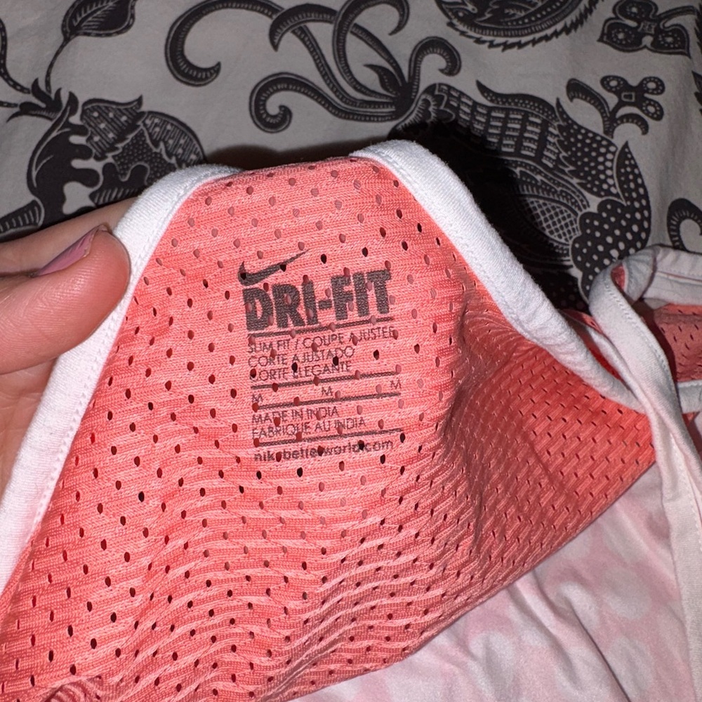 Pink and White Polka Dot Nike Top - Picture 3 of 3